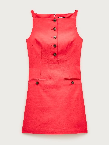 J. Crew Mini Sheath Dress In Gramercy Linen Blend-California Poppy-Nwt